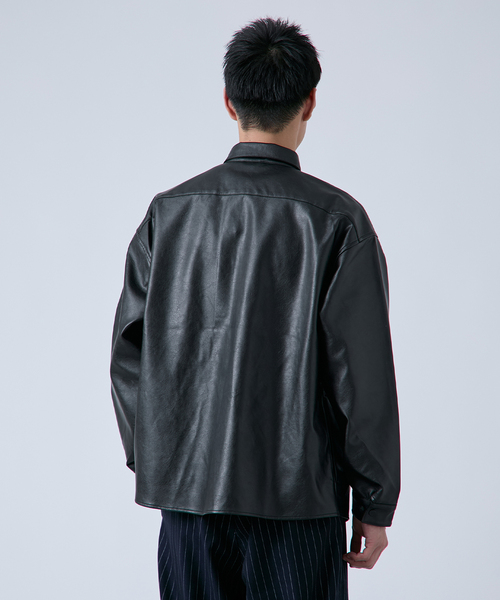 フェイク レザー / スエード シャツジャケット（シャツ/ブラウス