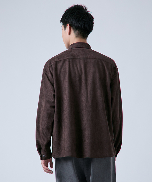 フェイク レザー / スエード シャツジャケット（シャツ/ブラウス