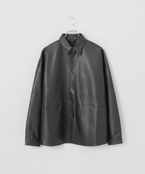 フェイク レザー / スエード シャツジャケット（シャツ/ブラウス