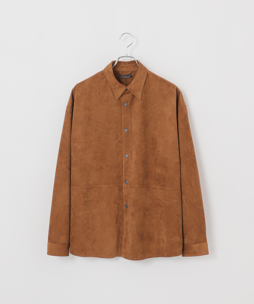 フェイク レザー / スエード シャツジャケット（シャツ/ブラウス