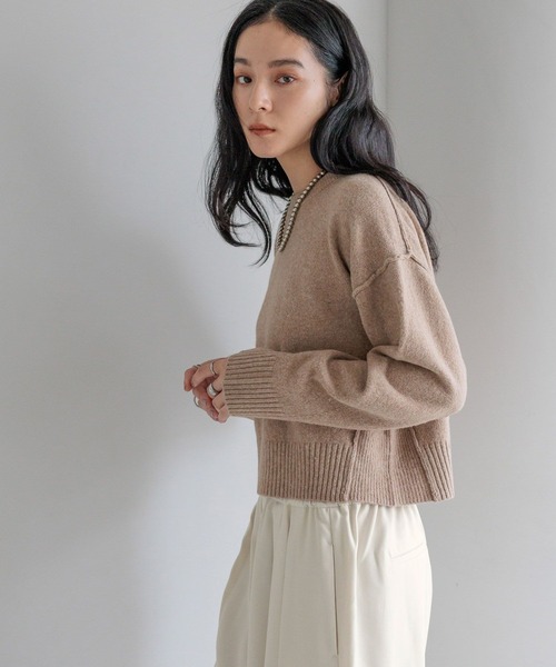 LOWRYS FARM（ローリーズファーム）の「キリカエショートプルオーバー　601950（Tシャツ/カットソー・レディース・ブラック/グレー/ブルー/ベージュ・FREE）」の3枚目の写真