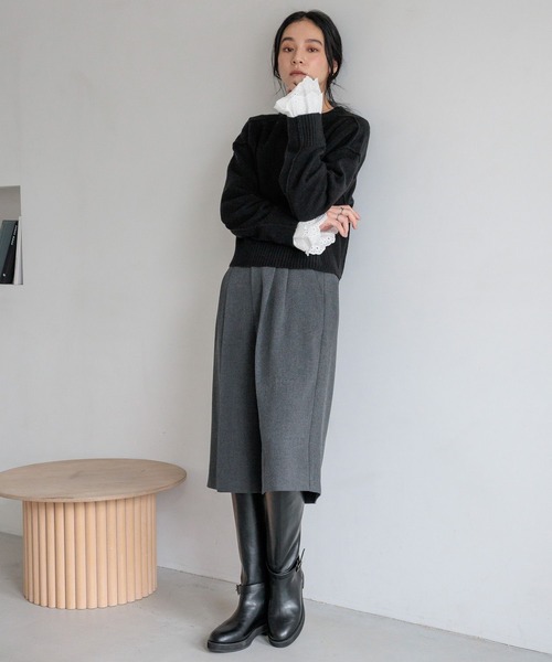 LOWRYS FARM（ローリーズファーム）の「キリカエショートプルオーバー　601950（Tシャツ/カットソー・レディース・ブラック/グレー/ブルー/ベージュ・FREE）」の8枚目の写真