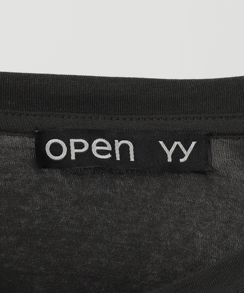OPEN YY / オープンワイワイ】 Knitted BEADED I LOVE YY TEE