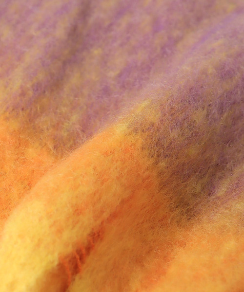 Three Four Time(スリーフォータイム)の「フレーム配色フリンジマフラー(ストール/ショール・レディース・ピンク系その他/ベージュ系その他/パープル系その他・FREE)」の13枚目の写真