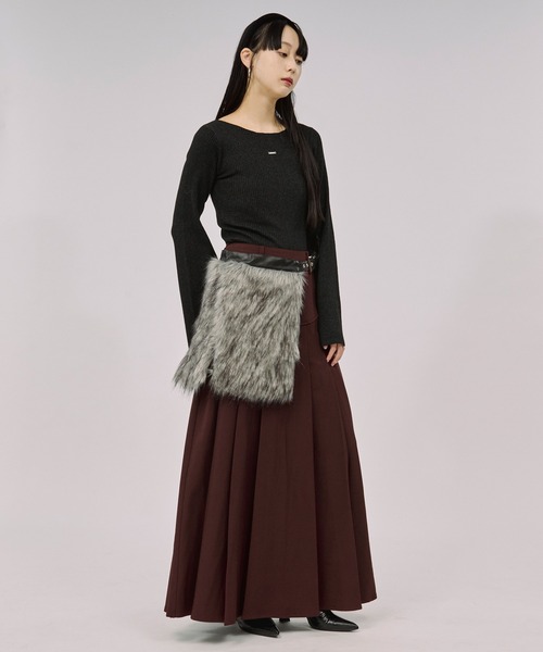 セール】fur like belt フェイクファーベルト（ベルト）｜Ezick