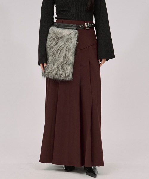 Ezick（エジック）の「fur like belt フェイクファーベルト（ベルト・レディース・ブラウン/ブラック・FREE）」の4枚目の写真