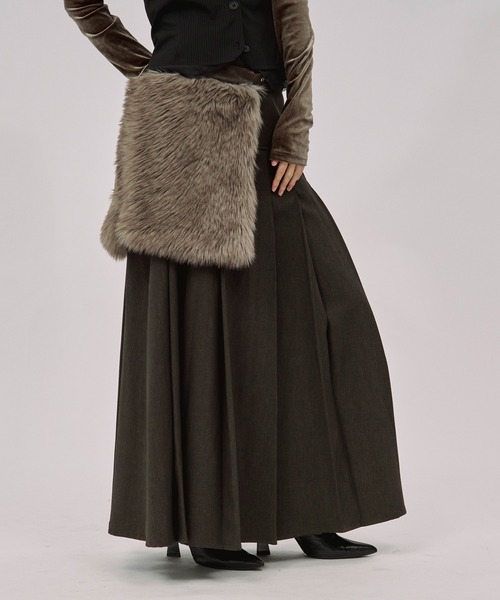 fur like belt フェイクファーベルト（ベルト）｜Ezick（エジック）の