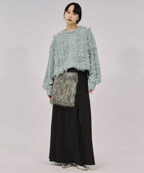 Ezick（エジック）の「fur like belt フェイクファーベルト（ベルト・レディース・ブラウン/ブラック・FREE）」の19枚目の写真