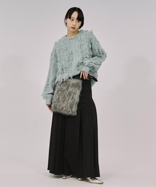 Ezick（エジック）の「fur like belt フェイクファーベルト（ベルト・レディース・ブラウン/ブラック・FREE）」の20枚目の写真