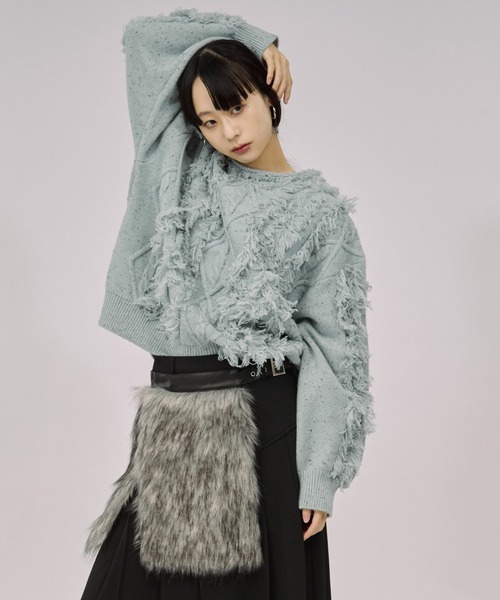 菊*池様 AFB ファーベルト L opium fancy fur long belt ファー ロング