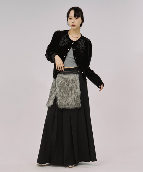 Ezick（エジック）の「fur like belt フェイクファーベルト（ベルト・レディース・ブラウン/ブラック・FREE）」の13枚目の写真