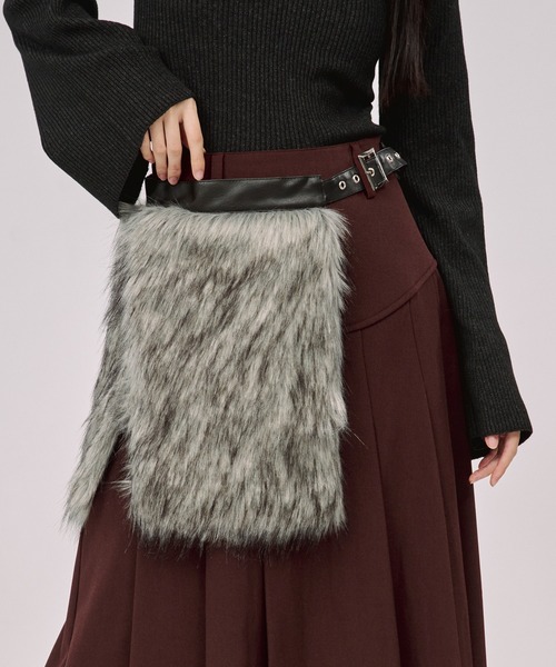 セール】fur like belt フェイクファーベルト（ベルト）｜Ezick