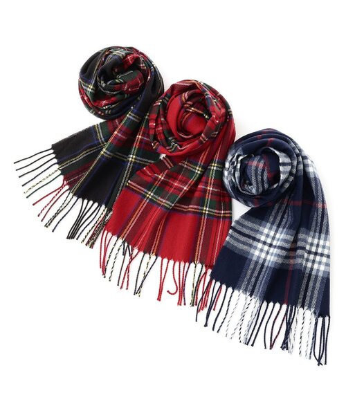 by LOVEiT（バイラビット）の「チェックマフラー（マフラー・キッズ・ネイビー/レッド/グリーン・F）」の6枚目の写真