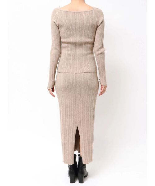 LAGUNAMOON（ラグナムーン）の「ボタンデザインニットセットアップ（ワンピース・レディース・ベージュ/ブラック/グレー・SMALL/MEDIUM）」の22枚目の写真