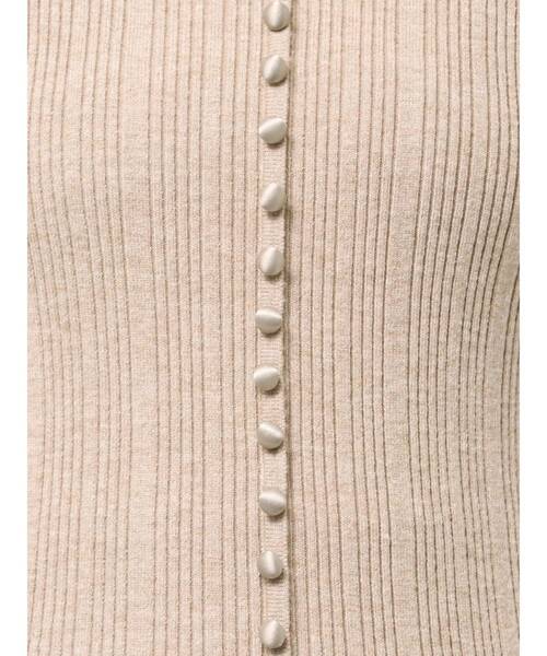 LAGUNAMOON（ラグナムーン）の「ボタンデザインニットセットアップ（ワンピース・レディース・ベージュ/ブラック/グレー・SMALL/MEDIUM）」の10枚目の写真