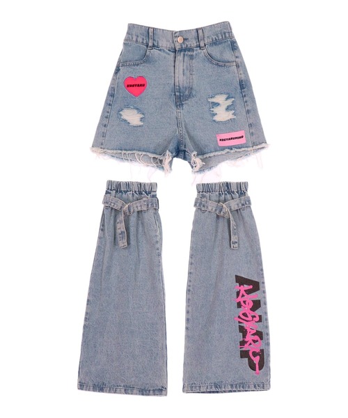 KOGYARU×ANAP デニム ショートパンツ × レッグウォーマー（デニム