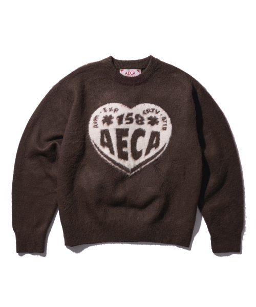 AECA(エイカ)の「AECA LOVE DOODLE KNIT-BROWN(ニット/セーター・レディース・その他・MEDIUM/LARGE/SMALL/W)」の1枚目の写真