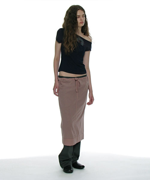 PARTIMENTO WOMEN(パルティメントウィメン)の「シアーミディスカート_パープルベージュ(スカート・レディース・その他・SMALL/MEDIUM)」の8枚目の写真