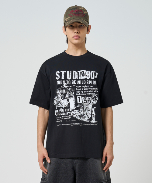 1993STUDIO(1993スタジオ)の「90SビッググラフィックTシャツ_ブラック(Tシャツ/カットソー・メンズ・その他・MEDIUM/LARGE)」の3枚目の写真