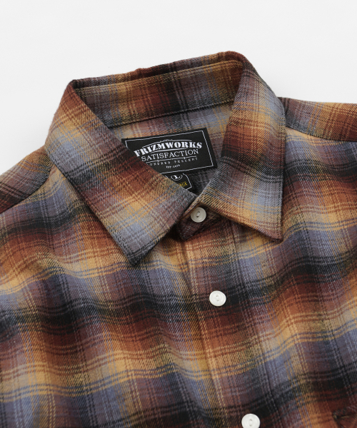 FRIZMWORKS(フリズムワークス)の「FLANNEL CHECK WORK SHIRT _ BROWN SKY(シャツ/ブラウス・メンズ・その他・LARGE/X-LARGE/SMALL/MEDIUM)」の3枚目の写真