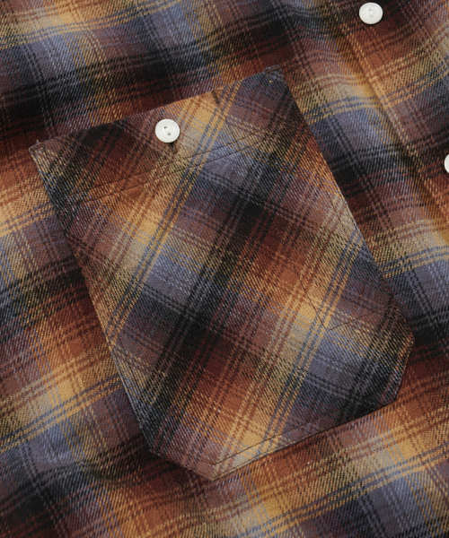 FRIZMWORKS(フリズムワークス)の「FLANNEL CHECK WORK SHIRT _ BROWN SKY(シャツ/ブラウス・メンズ・その他・LARGE/X-LARGE/SMALL/MEDIUM)」の4枚目の写真
