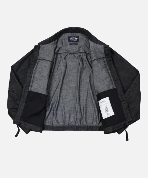 FRIZMWORKS(フリズムワークス)の「SHIRRING TRUCKER JACKET _ BLACK(デニムジャケット・メンズ・その他・MEDIUM/LARGE/X-LARGE)」の2枚目の写真