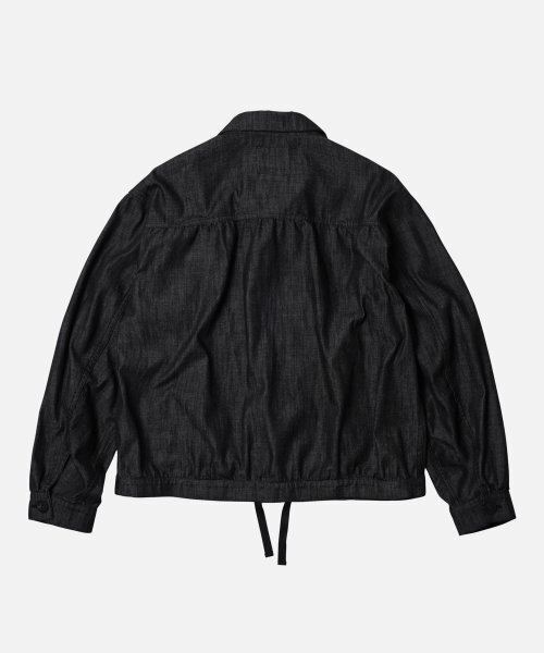 FRIZMWORKS(フリズムワークス)の「SHIRRING TRUCKER JACKET _ BLACK(デニムジャケット・メンズ・その他・MEDIUM/LARGE/X-LARGE)」の3枚目の写真