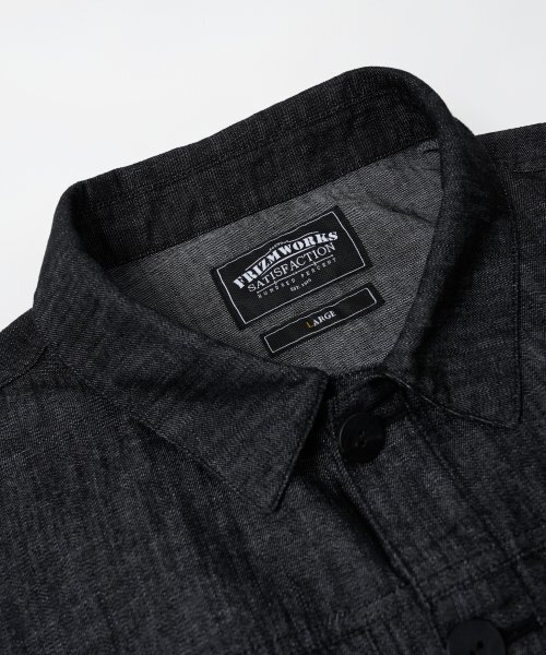 FRIZMWORKS(フリズムワークス)の「SHIRRING TRUCKER JACKET _ BLACK(デニムジャケット・メンズ・その他・MEDIUM/LARGE/X-LARGE)」の4枚目の写真