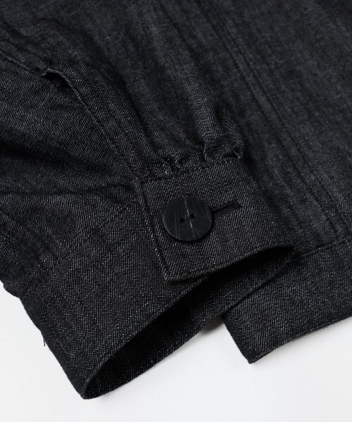 FRIZMWORKS(フリズムワークス)の「SHIRRING TRUCKER JACKET _ BLACK(デニムジャケット・メンズ・その他・MEDIUM/LARGE/X-LARGE)」の6枚目の写真