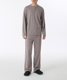 MUSINSA STANDARD（ムシンサスタンダード）の「コットンモーダルヘンリーネックジャージパジャマセット[トープ]（ルームウェア/パジャマ・メンズ）」