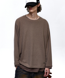 RSSC（アールエスエスシー）の「LAYERED CREW NECK KNIT - BROWN（ニット/セーター）」
