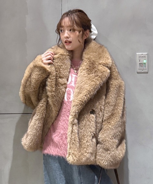 セール】フェイクファーピーコート（ピーコート）｜RODEO CROWNS WIDE