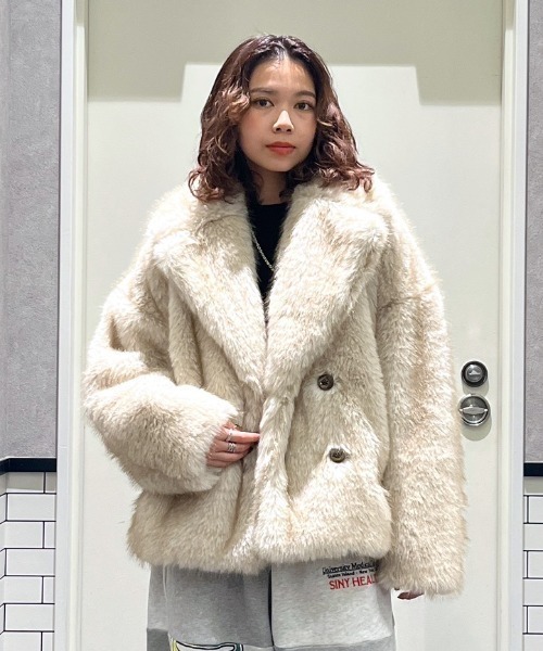 ロデオクラウンズ ワイドボウル（RODEO CROWNS WIDE BOWL）/フェイクファーピーコート セール】フェイクファーピーコート（ピーコート）｜RODEO CROWNS WIDE