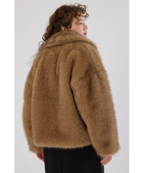 RODEO CROWNS WIDE BOWL(ロデオクラウンズワイドボウル)の「フェイクファーピーコート(ピーコート・レディース・アイボリー/ベージュ・FREE)」の13枚目の写真