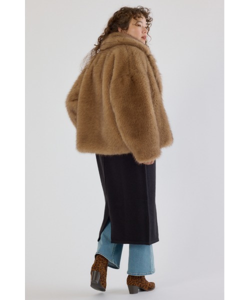 RODEO CROWNS WIDE BOWL(ロデオクラウンズワイドボウル)の「フェイクファーピーコート(ピーコート・レディース・アイボリー/ベージュ・FREE)」の15枚目の写真