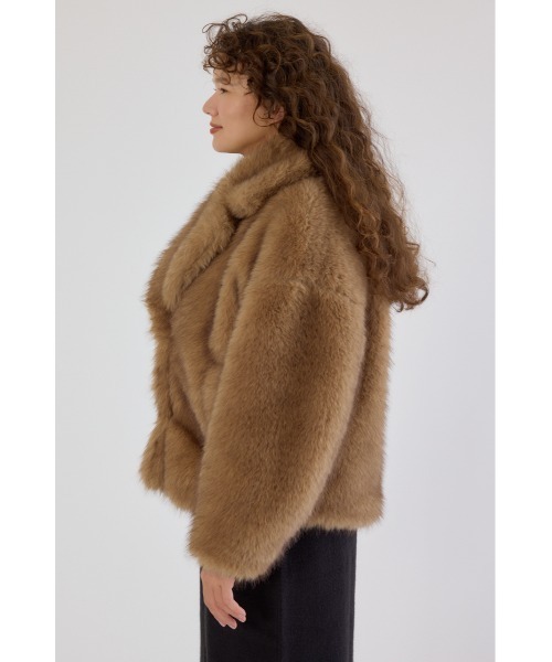 RODEO CROWNS WIDE BOWL(ロデオクラウンズワイドボウル)の「フェイクファーピーコート(ピーコート・レディース・アイボリー/ベージュ・FREE)」の17枚目の写真