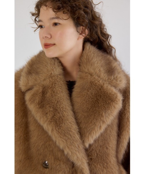 RODEO CROWNS WIDE BOWL(ロデオクラウンズワイドボウル)の「フェイクファーピーコート(ピーコート・レディース・アイボリー/ベージュ・FREE)」の19枚目の写真