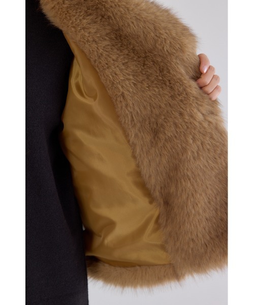 RODEO CROWNS WIDE BOWL(ロデオクラウンズワイドボウル)の「フェイクファーピーコート(ピーコート・レディース・アイボリー/ベージュ・FREE)」の22枚目の写真