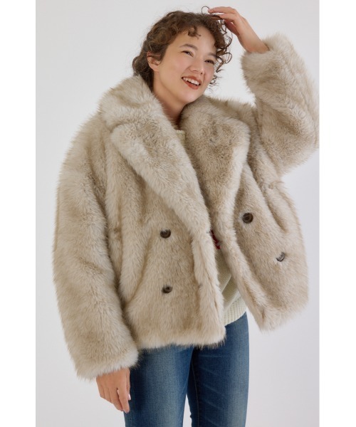 セール】フェイクファーピーコート（ピーコート）｜RODEO CROWNS WIDE