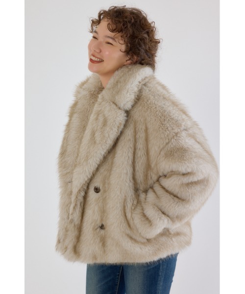 セール】フェイクファーピーコート（ピーコート）｜RODEO CROWNS WIDE