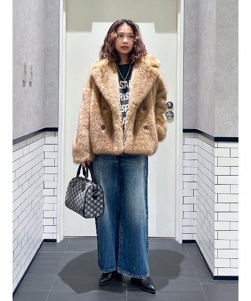 セール】フェイクファーピーコート（ピーコート）｜RODEO CROWNS WIDE