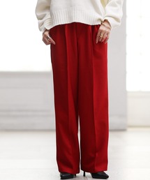 Sawa a la mode（サワアラモード）の「ハイウエストタックワイドパンツ（スラックス・レディース）」