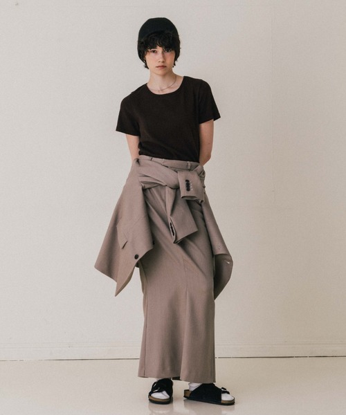 CREDONA(クレドナ)の「【THE C】ICHIGUN SKIRT/イチグンスカート(スカート・レディース・ベージュ・1/0)」の2枚目の写真