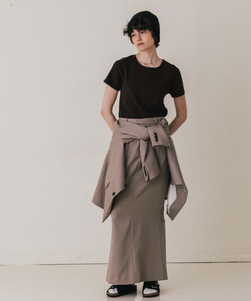 CREDONA(クレドナ)の「【THE C】ICHIGUN SKIRT/イチグンスカート(スカート・レディース・ベージュ・1/0)」の3枚目の写真