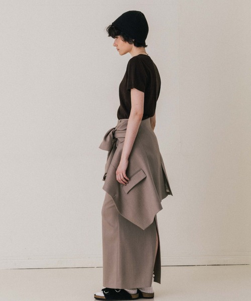 CREDONA(クレドナ)の「【THE C】ICHIGUN SKIRT/イチグンスカート(スカート・レディース・ベージュ・1/0)」の4枚目の写真