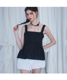 ROSEFRANTZ（ロゼフランツ）の「Pintuck Sleeveless Blouse [Black]（シャツ/ブラウス・レディース）」
