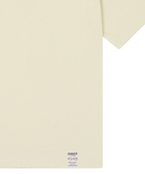 GRAVER（グレーバー）の「[ユニセックス]シーリングドローイングスマイル半袖Tシャツ_サンドベージュ（Tシャツ/カットソー・レディース・ベージュ・X-LARGE/SMALL/MEDIUM/LARGE）」の4枚目の写真