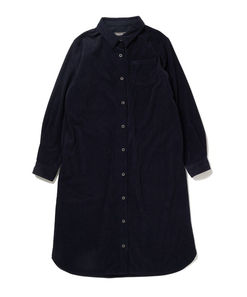 Eddie Bauer(エディーバウアー)の「コーデュロイ シャツワンピース(シャツワンピース・レディース・ベージュ/ネイビー/ブラウン・S/M/L/XL)」の3枚目の写真