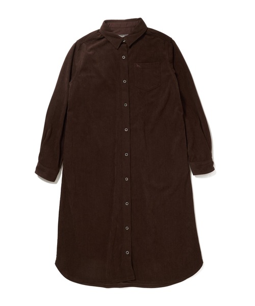 Eddie Bauer(エディーバウアー)の「コーデュロイ シャツワンピース(シャツワンピース・レディース・ベージュ/ネイビー/ブラウン・S/M/L/XL)」の2枚目の写真