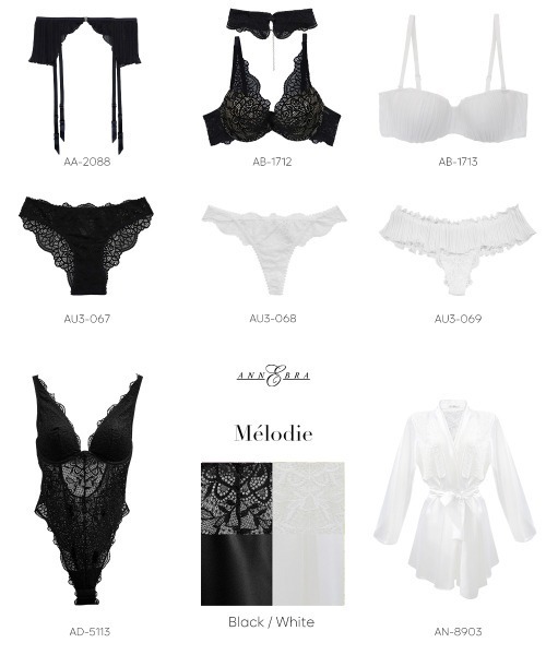 ANNEBRA（アンブラ）の「Melodie レースコンビガウン（ガウン/バスローブ・レディース・ブラック/ホワイト・F）」の10枚目の写真